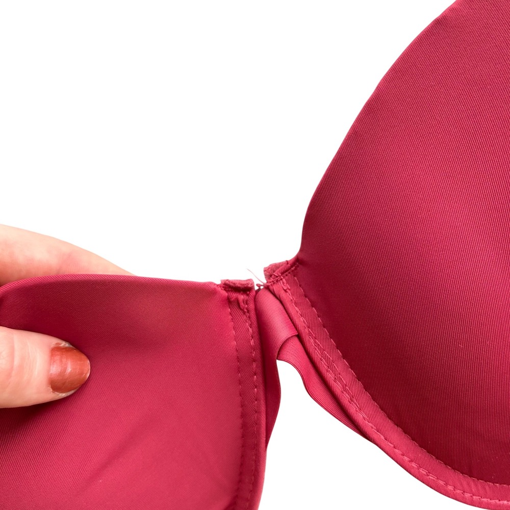 Kathy Ireland T-Shirt Bra Womens 40D Red Underwire Full Coverage Intimates - Picture 5 of 6
